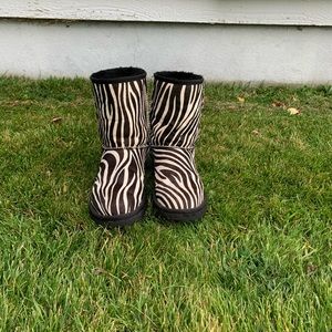 Exotic zebra ugg boots
